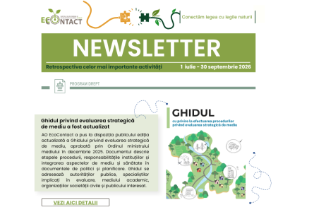 Newsletter trimestrial despre activitățile EcoContact (iulie - septembrie 2026)