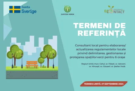 Termen extins: angajare consultant local pentru elaborarea / actualizarea regulamentelor locale  privind delimitarea, gestionarea și protejarea spațiilor verzi