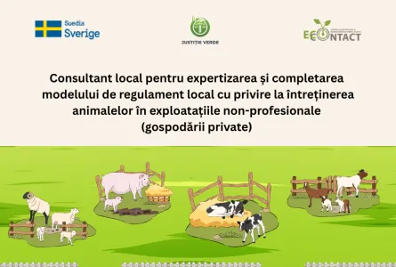 Angajăm consultant local pentru expertizarea și completarea modelului de regulament local cu privire la întreținerea animalelor în exploatațiile non-profesionale (gospodării private)