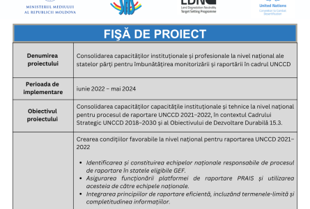 Consolidarea capacităților instituționale și profesionale la nivel național ale statelor părți pentru îmbunătățirea monitorizării și raportării în cadrul UNCCD