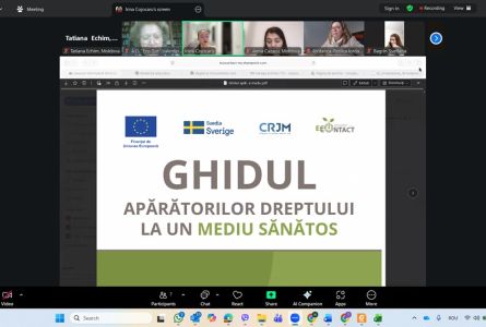Asistență juridică și utilizarea eficientă a instrumentelor juridice pentru apărarea dreptului la un mediu sănătos, susținută prin noul PGM „Acces egal la justiție de mediu”, finanțat de Suedia