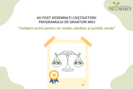 Au fost desemnați câștigătorii a Programului de granturi mici „Cetățeni activi pentru un mediu sănătos și Justiție verde”