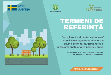 Consultant local pentru elaborarea / actualizarea regulamentelor locale  privind delimitarea, gestionarea și protejarea spațiilor verzi pentru 6 orașe