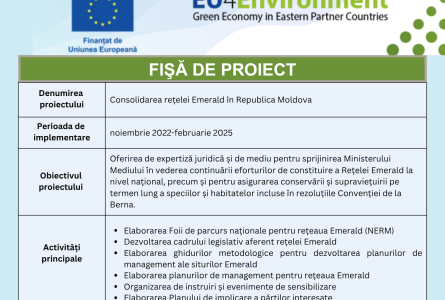 Consolidarea rețelei Emerald în Republica Moldova